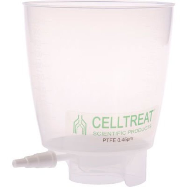 Celltreat CELLTREAT® 1000mL Polypropylene Bottle Top Filter, PTFE Filter Material, 0.45um, 90mm 229726